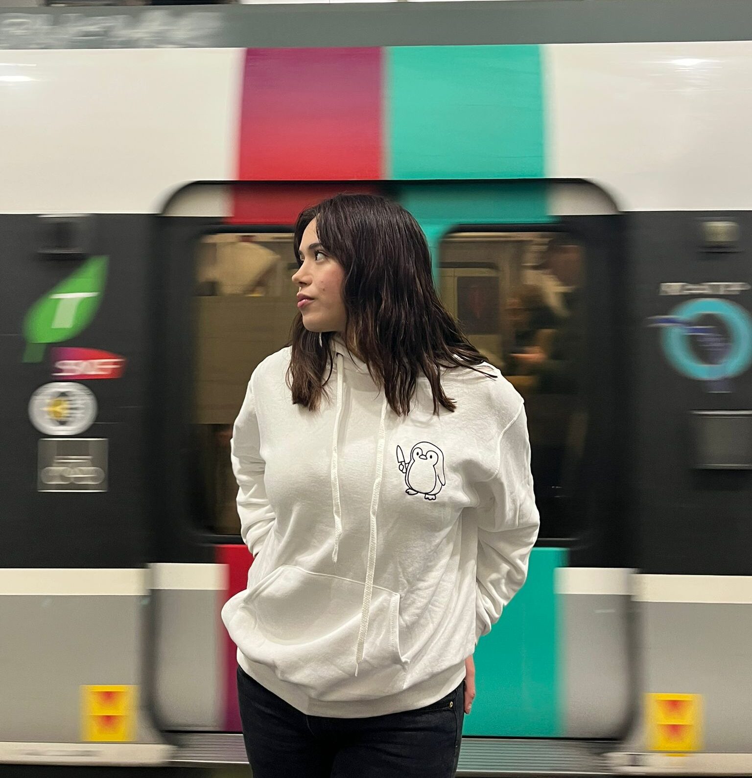 Penguin Hoodie in metro